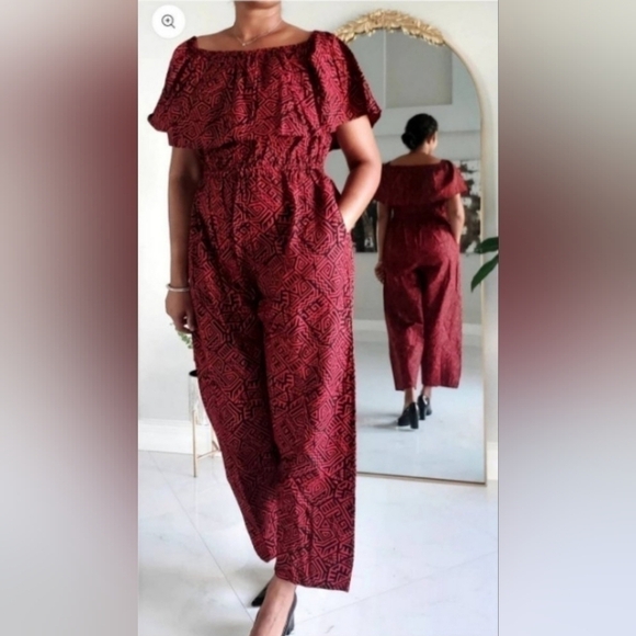 African Print Ankara Style Pants Jumper Jumpsuit Romper - Picture 3 of 5